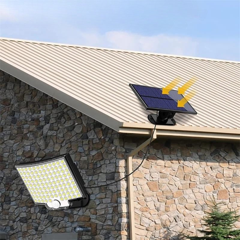 106 LED Solar Motion Sensor Outdoor Wall Mount Security Light