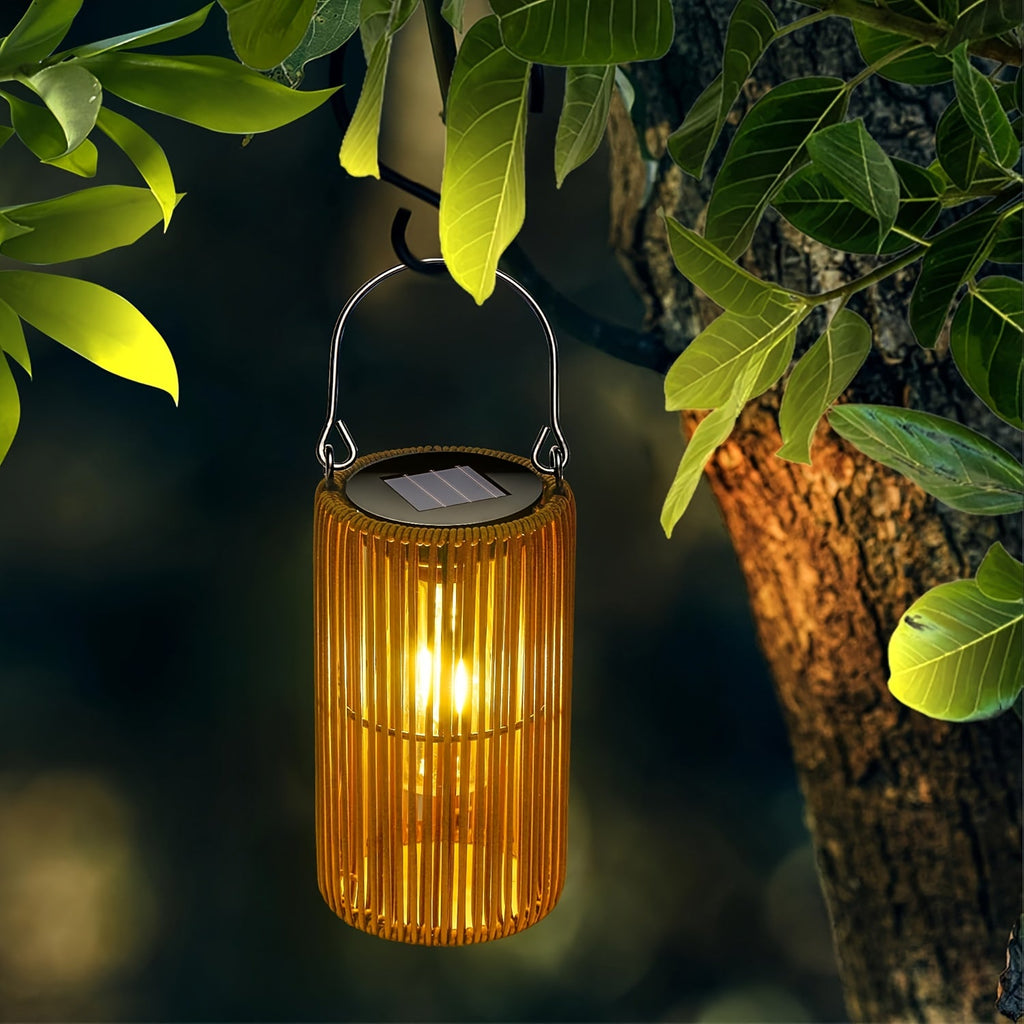Solar Hanging Lantern Set Outdoor Waterproof LED with Automatic Switch