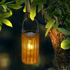 Solar Hanging Lantern Set Outdoor Waterproof LED with Automatic Switch