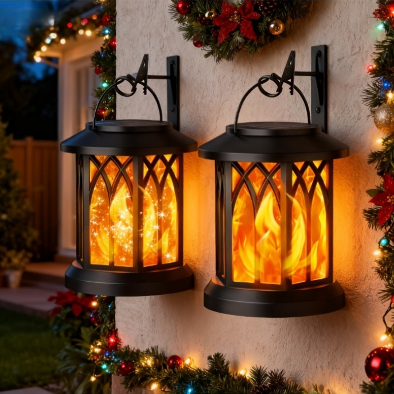 Hanging Outdoor LED Flame Lantern Waterproof Fire Effect Light