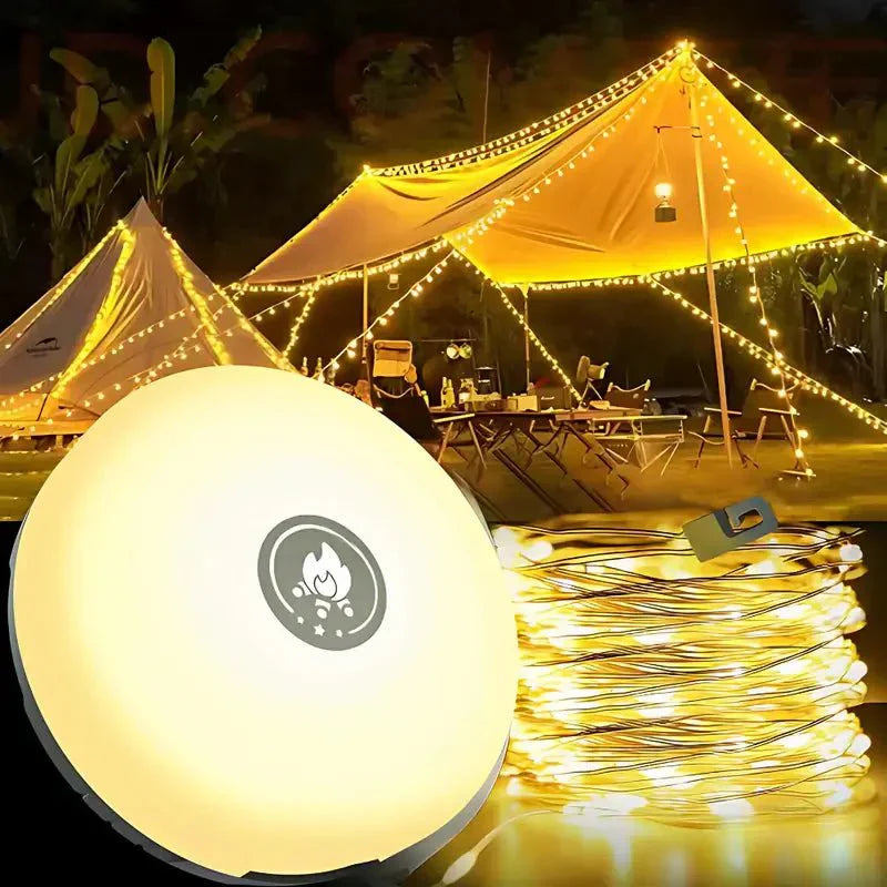 Retractable LED Camping String Lights Portable Outdoor Lantern