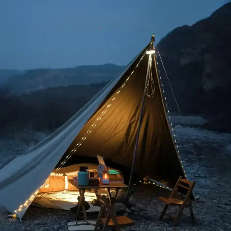 Retractable LED Camping String Lights Portable Outdoor Lantern