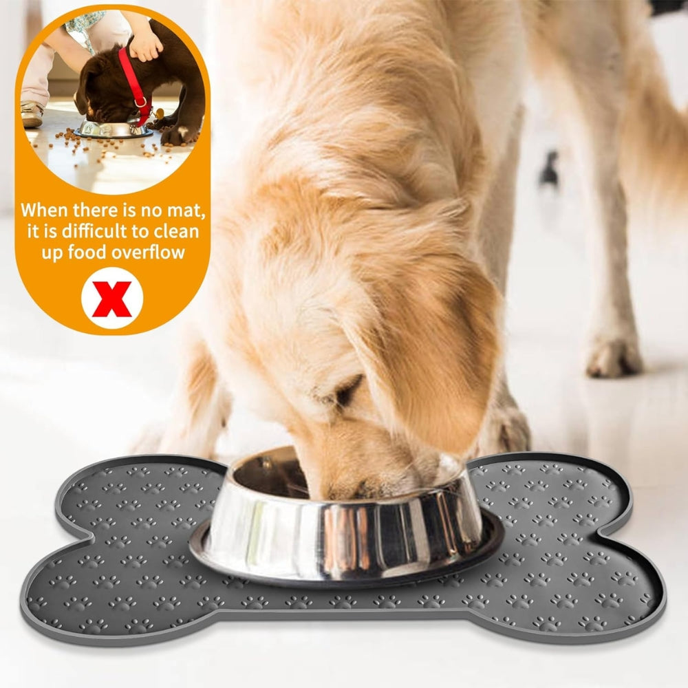Bone Shaped Silicone Pet Feeding Mat Pet Placemat