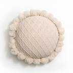 Sunflower Shape Pom Pom Decorative Cushion Pillow