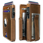 Metal RFID Wallet with Pop-Up Mechanism and Airtag Slot Wallet