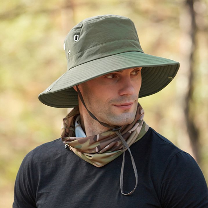 Wide Brim Sun Hat with UV Protection Breathable Outdoor Hat