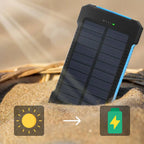 Solar Power Bank Portable Waterproof Phone Charger for Camping