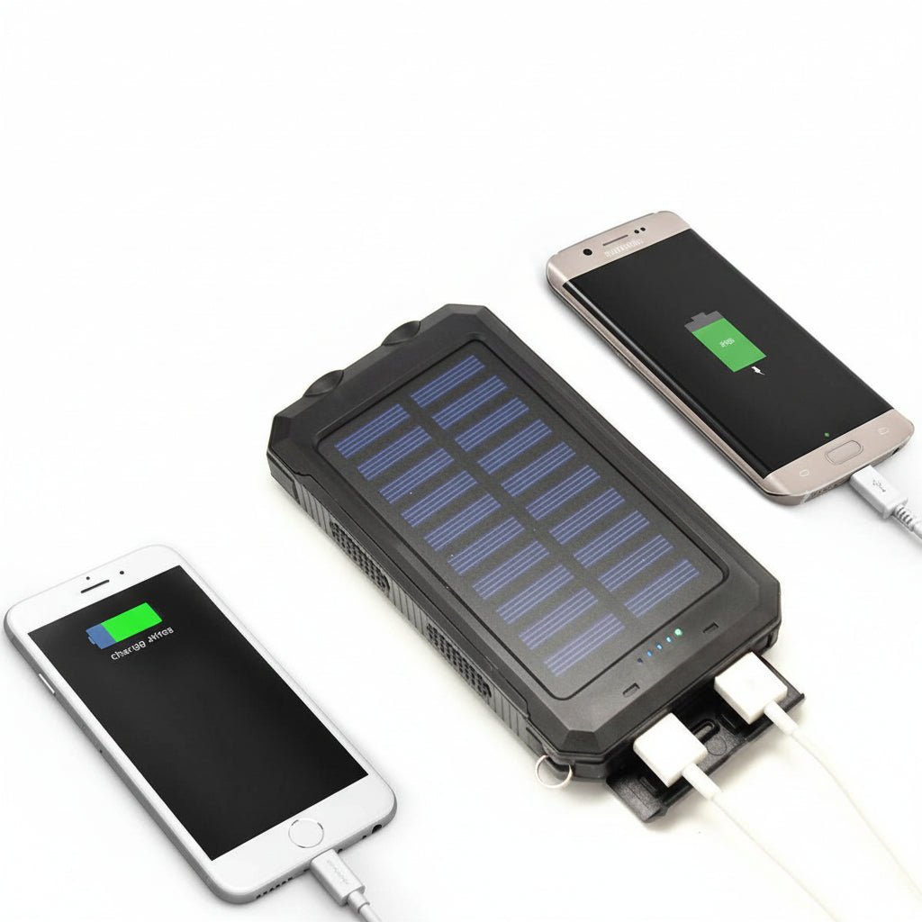 Solar Power Bank Portable Waterproof Phone Charger for Camping