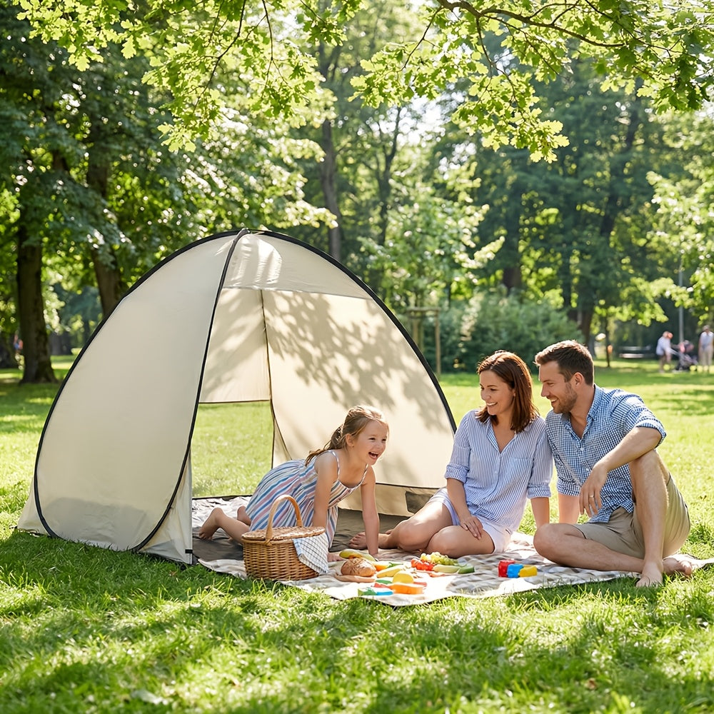 Beach Canopy Tent Portable Outdoor Sun Shade Shelter with Zipper Closure