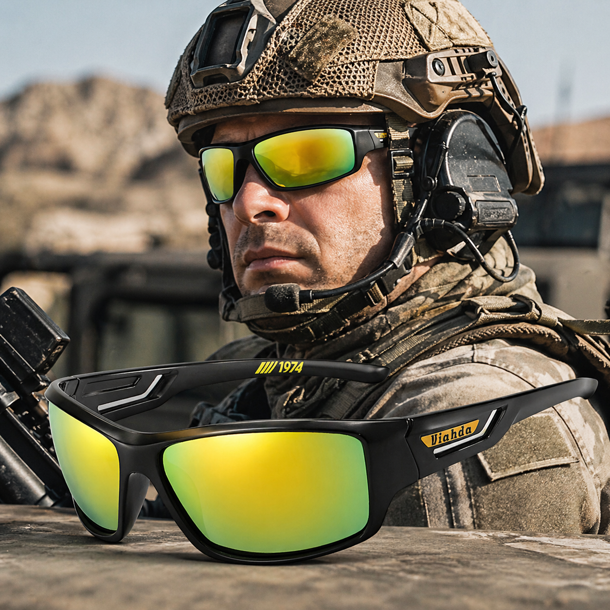 Aviator Polarized Sunglasses UV Protection Military Style Sunglasses