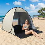 Beach Canopy Tent Portable Outdoor Sun Shade Shelter with Zipper Closure