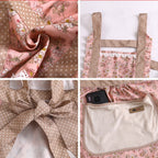 Waterproof Cotton Kitchen Apron with Neck Strap and Waist Ties