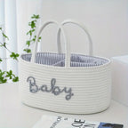 Baby Storage Organizer Basket with Rope Handle