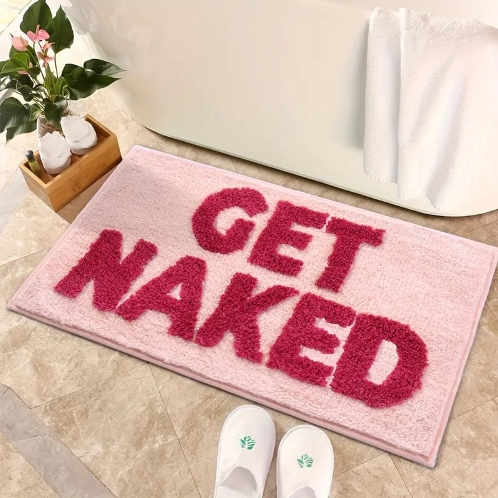 Bathroom Mat Square Printed Bath Rug Funny Design