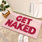 Bathroom Mat Square Printed Bath Rug Funny Design