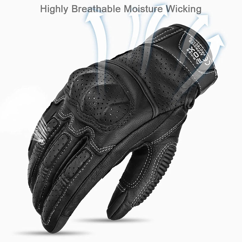 Motorcycle Riding Gloves Retro Style Leather Gloves