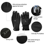Waterproof Touchscreen Winter Gloves for Outdoor Use