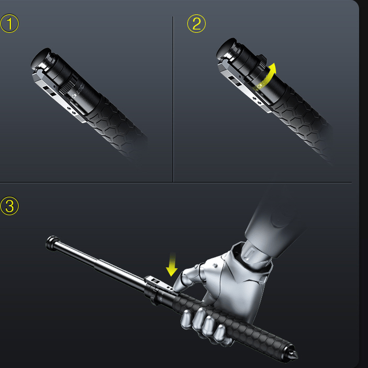 Automatic Self Defense Walking Cane for Personal Safety and Hiking