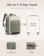 40 Liter Travel Backpack with Packing Cubes Set Backpack Luggage Organizer