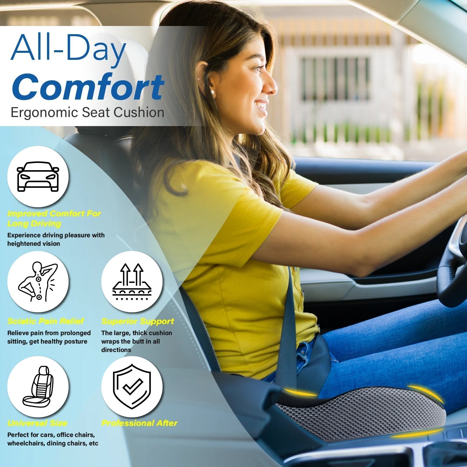 Car Seat Booster Cushion for Child Passenger Safety Seat