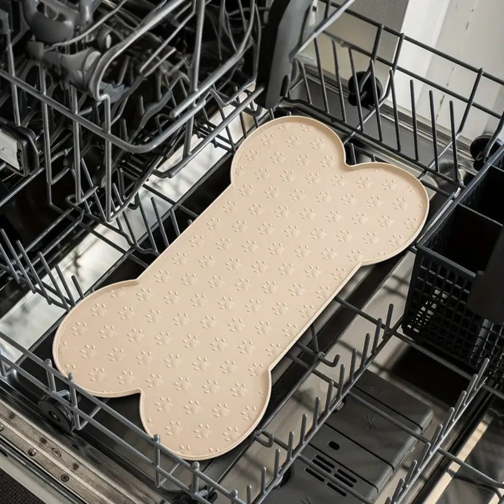 Bone Shaped Silicone Pet Feeding Mat Pet Placemat