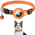 Cat Collar Adjustable Reflective with GPS Tracker Holder Safety Collar