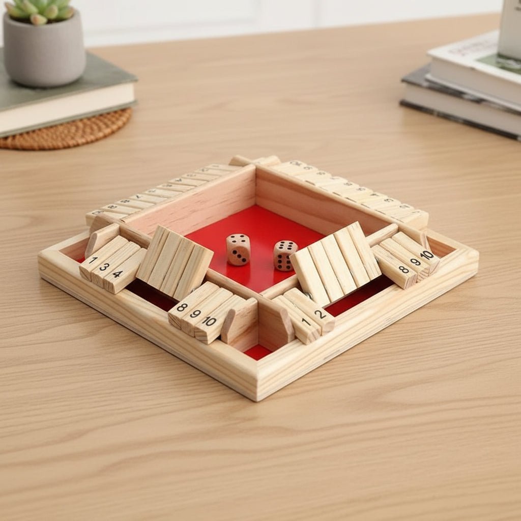 Wooden Math Dice Educational Board Game Family Learning Game