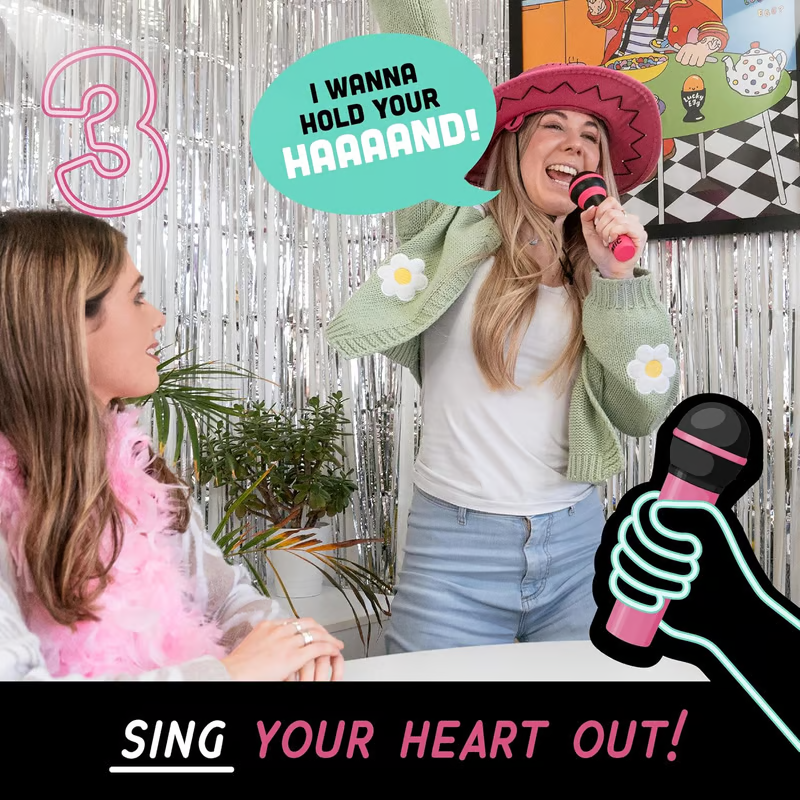 Party Game Grab The Mic Board Game for Singing and Music Challenges