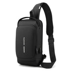 Anti Theft Motorcycle Backpack with Lock Convertible Crossbody Bag