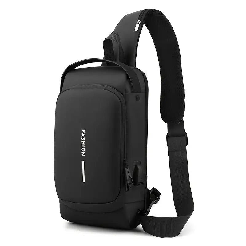 Anti Theft Motorcycle Backpack with Lock Convertible Crossbody Bag