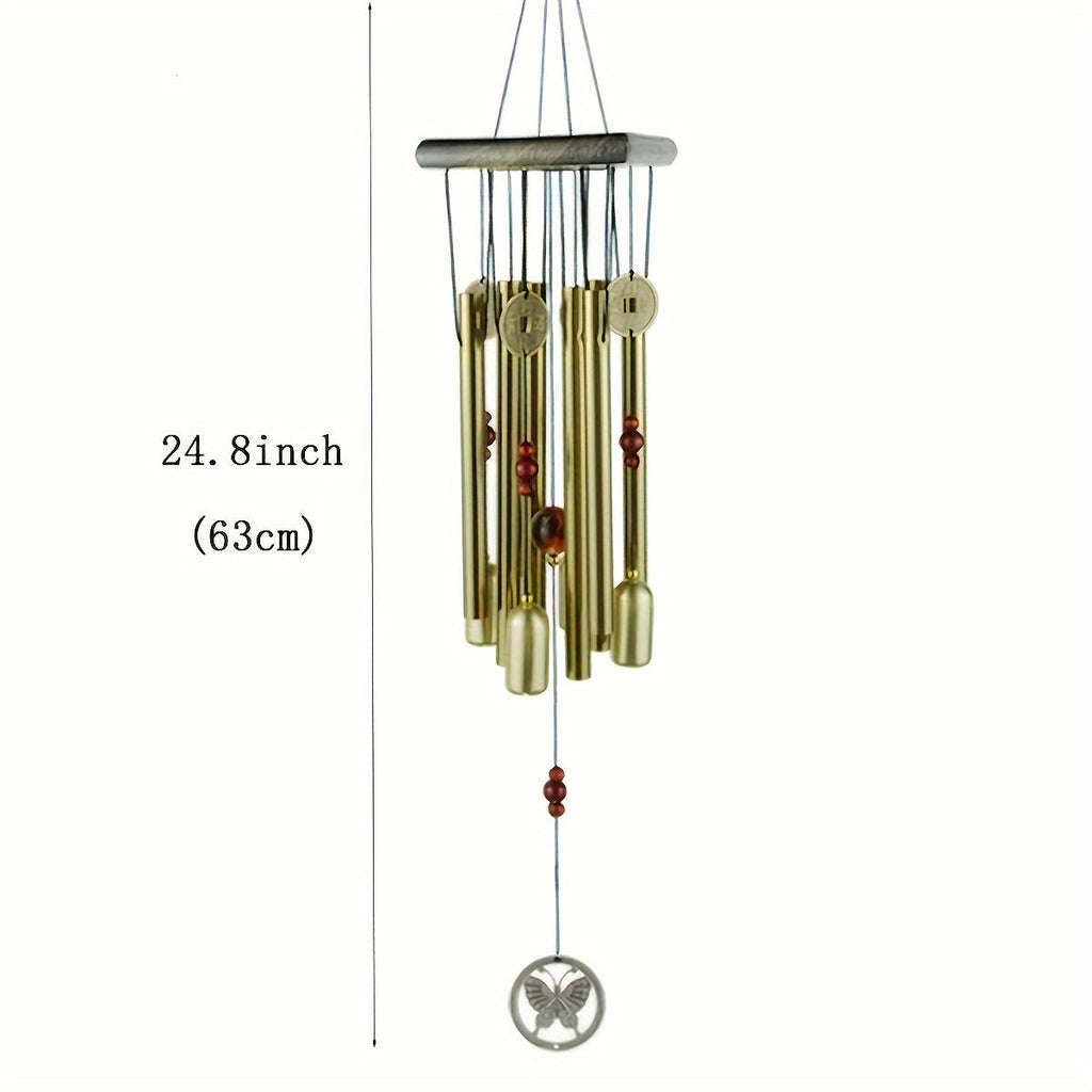 Copper Bell Wind Chime with Aluminum Tubes Outdoor Wind Chime Decor