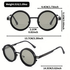 Circular Glasses with Color-Changing Self-Adjusting Lenses