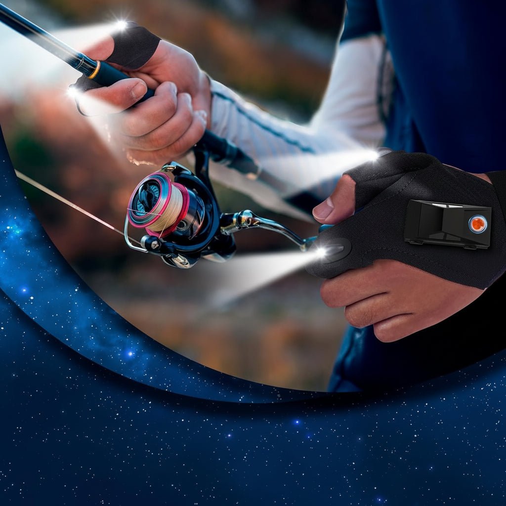 LED Flashlight Gloves Hands Free LED Light Gloves for Outdoor Use