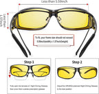Polarized Night Vision Driving Glasses Anti-Glare Rectangular Lens