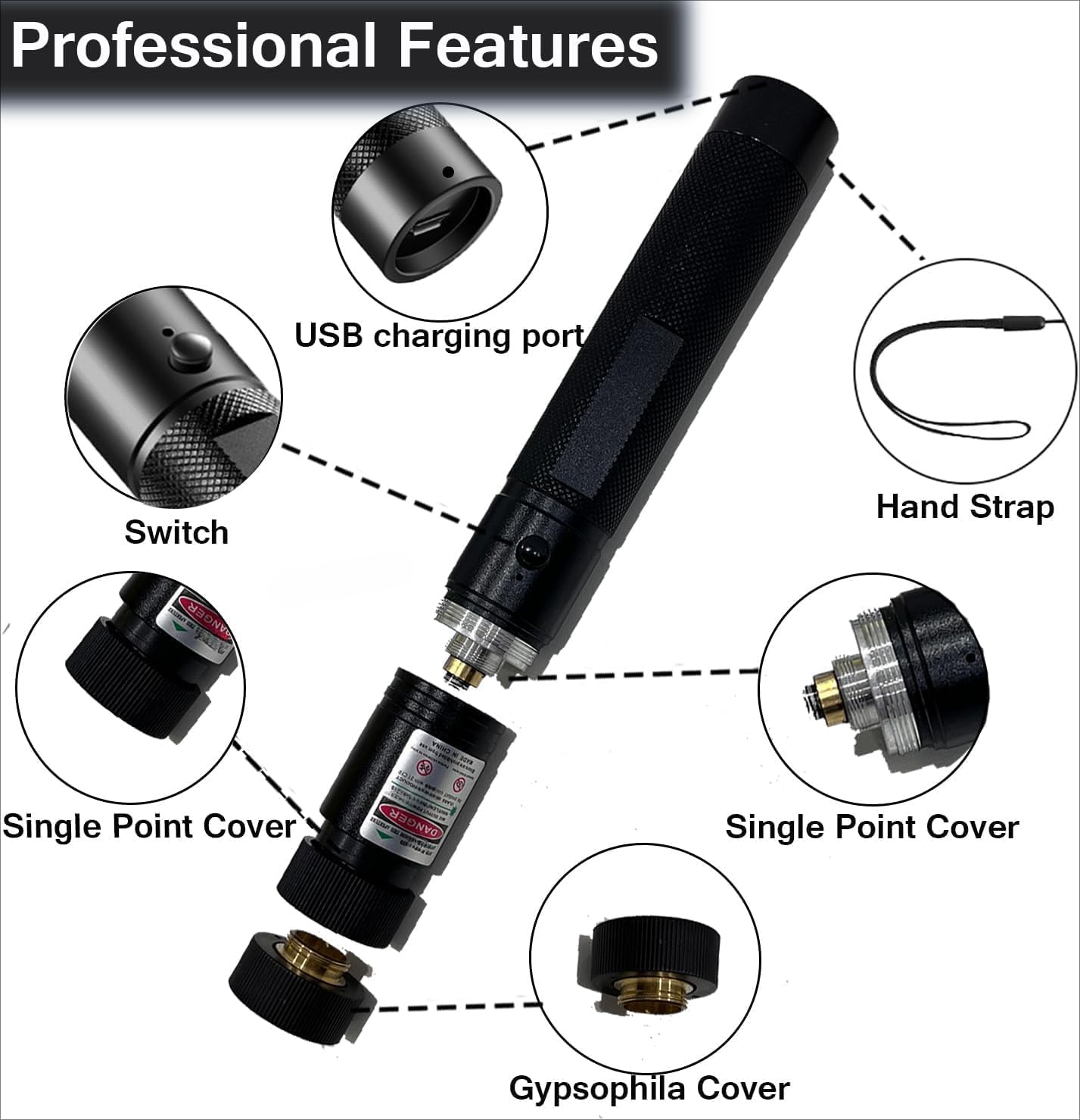 Rechargeable Long Range Laser Pointer Handheld Outdoor Laser Device
