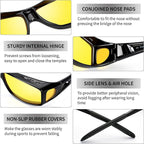 Polarized Night Vision Driving Glasses Anti-Glare Rectangular Lens
