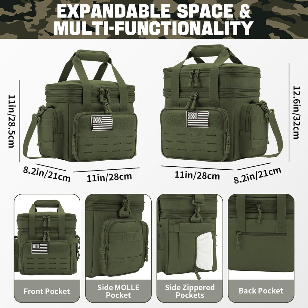 Insulated Tactical Lunch Box Cooler Bag Leakproof Large 18L