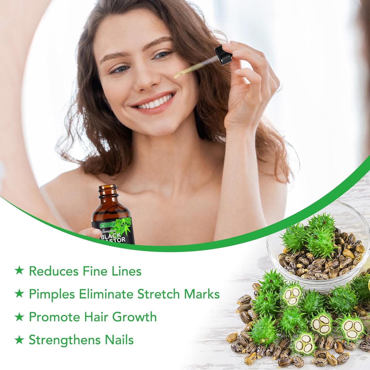 Black Castor Oil Organic Cold Pressed Hair and Skin Oil
