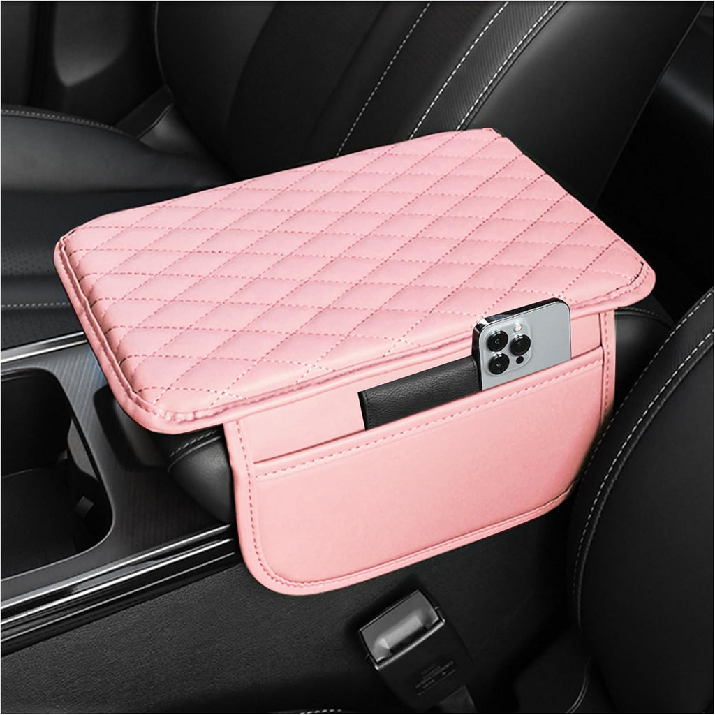 Car Armrest Storage Cover with Adjustable Pocket Organizer