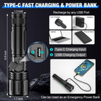 LED Handheld Flashlight Bright Portable Tactical Light