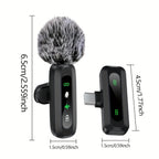 Wireless Lavalier Microphone Dual USB-C Receiver Recording System