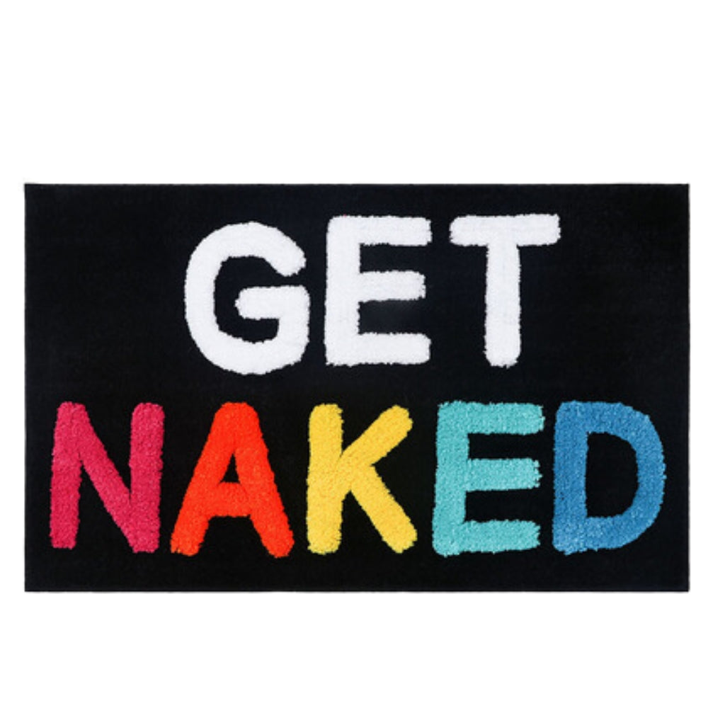 Bathroom Mat Square Printed Bath Rug Funny Design
