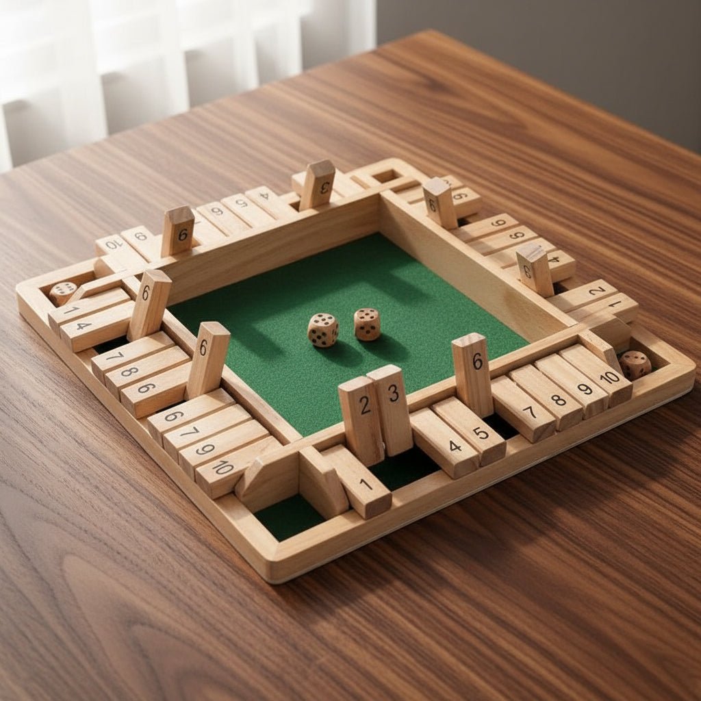 Wooden Math Dice Educational Board Game Family Learning Game