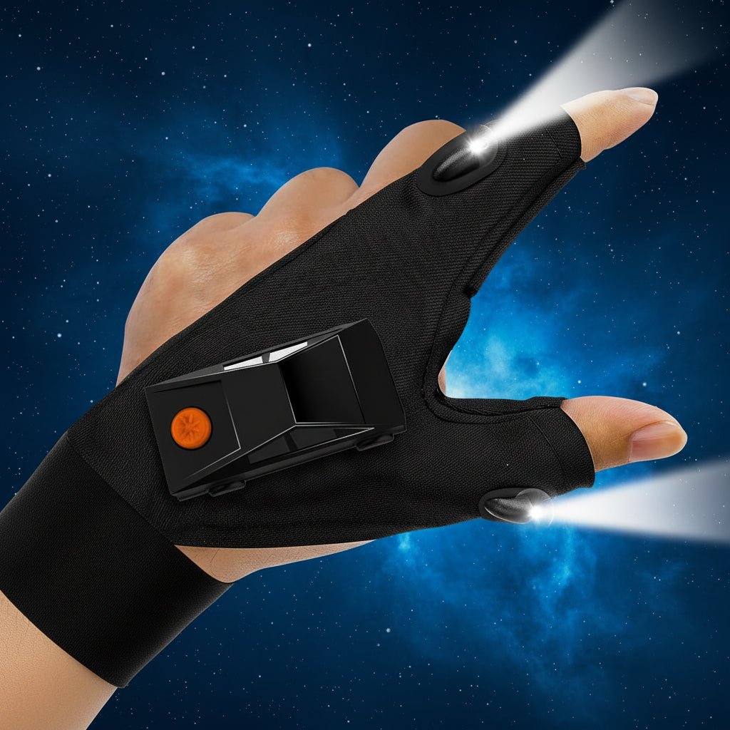 LED Flashlight Gloves Hands Free LED Light Gloves for Outdoor Use