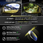 Polarized Night Vision Driving Glasses Anti-Glare Rectangular Lens