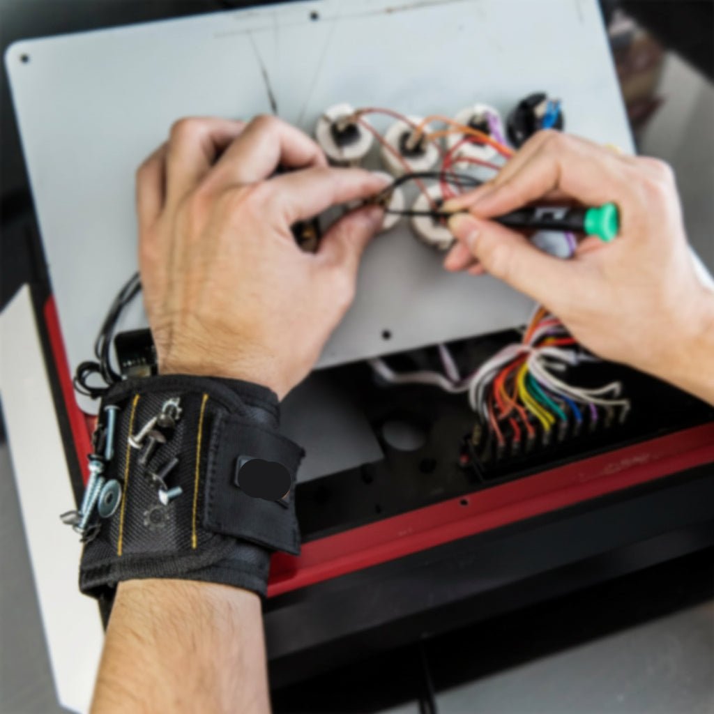 Magnetic Adjustable Wristband Tool Holder with Strong Magnets