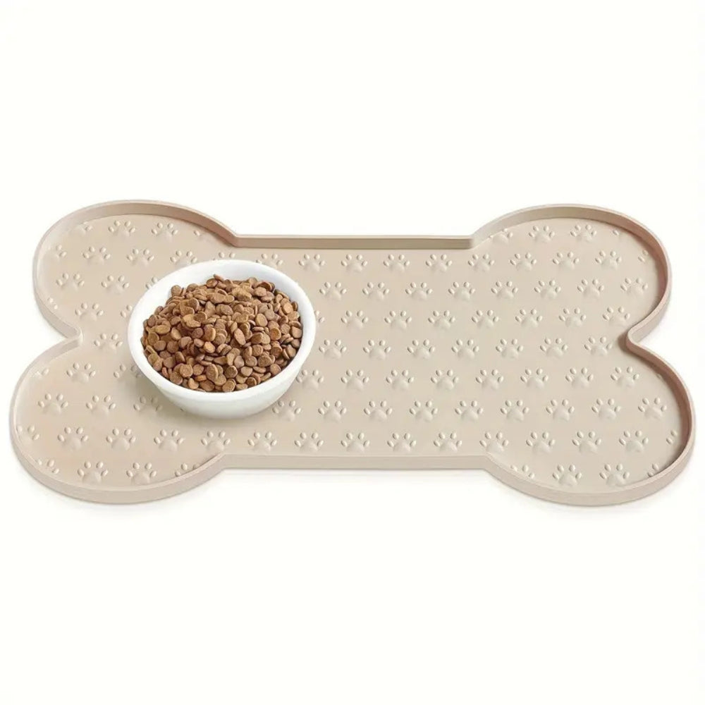 Bone Shaped Silicone Pet Feeding Mat Pet Placemat