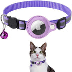 Cat Collar Adjustable Reflective with GPS Tracker Holder Safety Collar