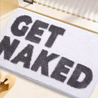 Bathroom Mat Square Printed Bath Rug Funny Design