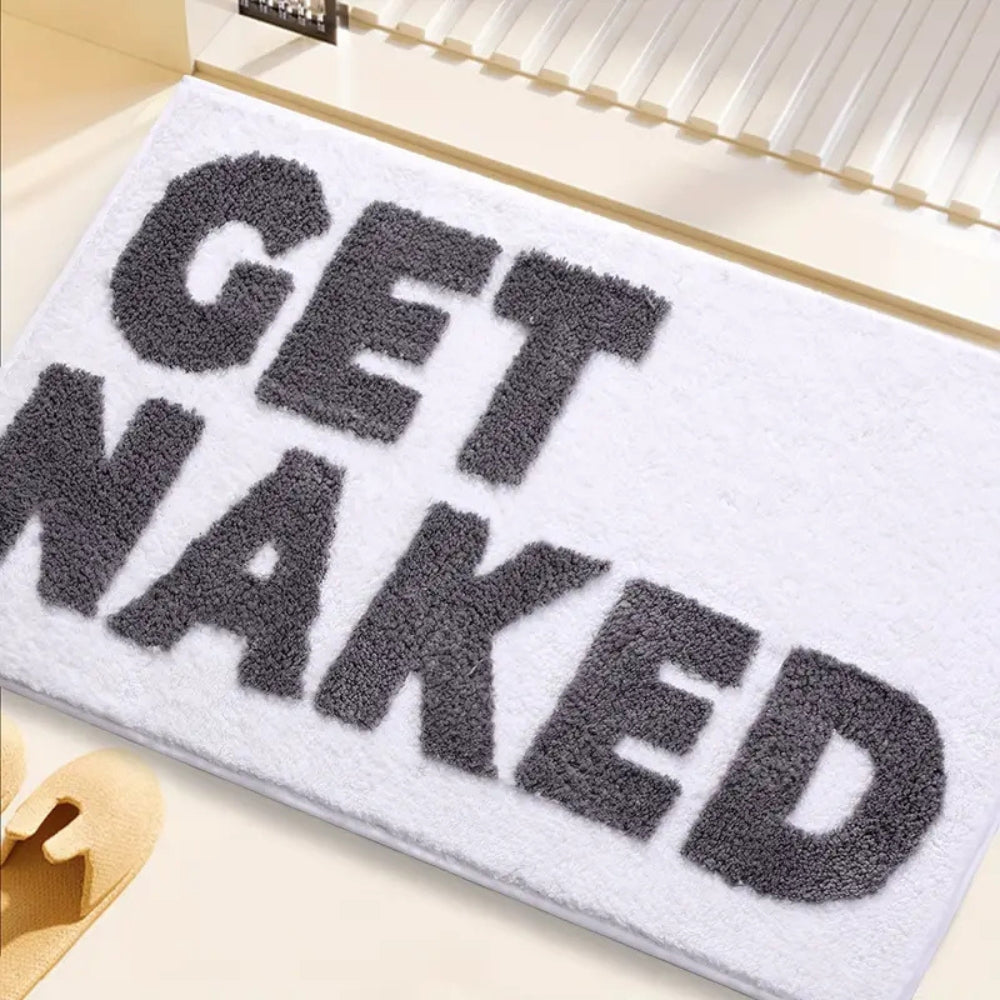 Bathroom Mat Square Printed Bath Rug Funny Design